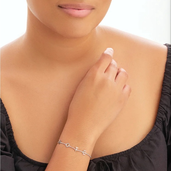 Sterling Forever VOTE Bolo Bracelet-Rhodium Plated Brass🩶 - Picture 2 of 5